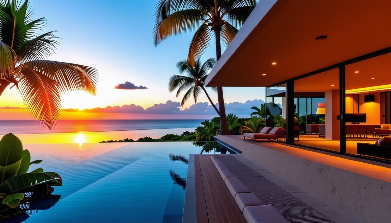 Une villa luxueuse avec vue sur l'océan